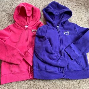 Girls lot of sweat jackets. Size 3t
